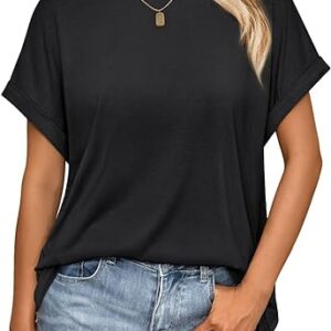 Women Casual Basic T Shirts Loose Fit