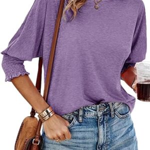 HustleCraft 3/4 Sleeve T-Shirts Purple