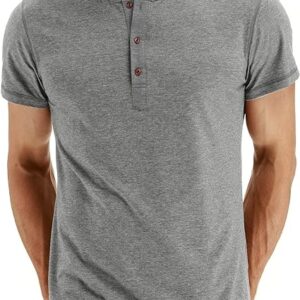 Sailwind Mens Henley Gray T-Shirt