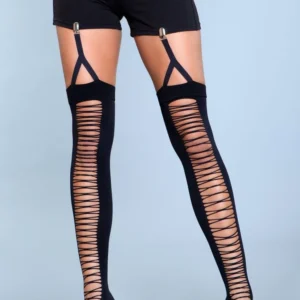 Illusion Clip Garter Thigh Highs One Size